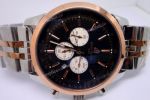 Breitling Transocean 2-Tone Rose Gold Black Face Watch